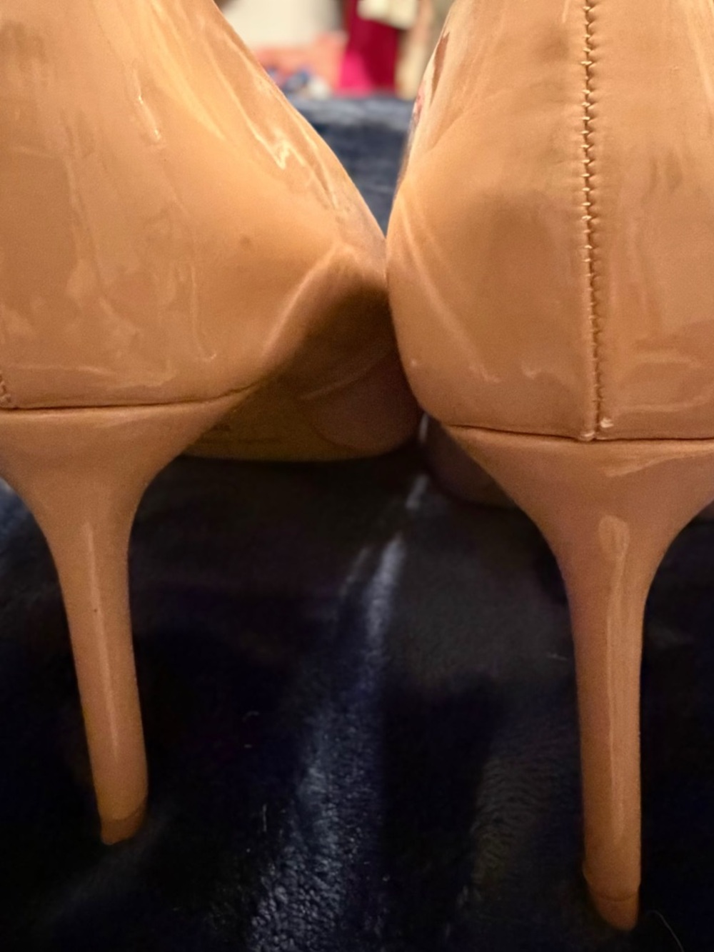Jenn Ardor Nude Patent Pointed-Toe Stiletto Pumps - Picture 6 of 6